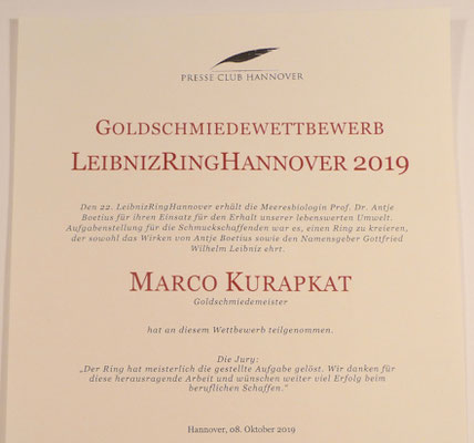 Die Teilnahmeurkunde