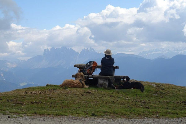Pause mit Dolomitenblick