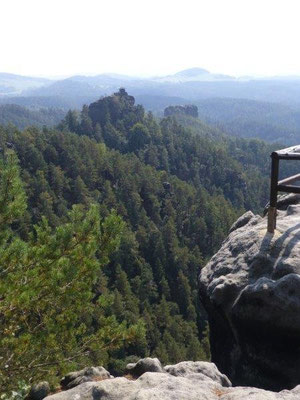 Ausblick über die Dittersbacher Felsen