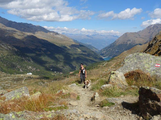 Beim Aufstieg zur Marteller Hütte