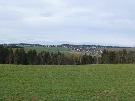 Blick vom Panoramaweg nach Kleinolbersdorf