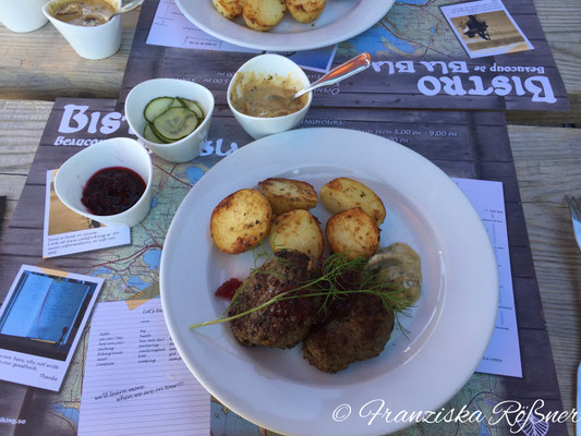 Leckeres Abendessen auf dem Camp Viking in Gällö