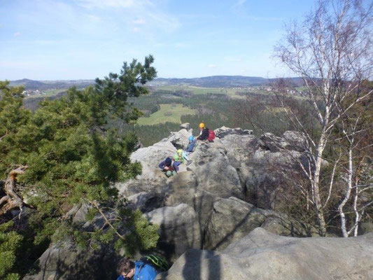 Am langen Horn endet der Klettersteig Häntzschelstiege