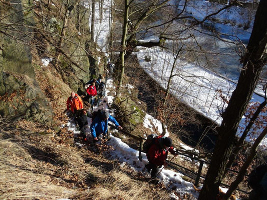 Aufstieg zur Wolfsschlucht