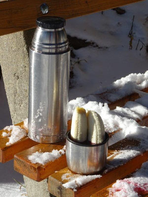 Wenn die Bananen zu kalt sind, hilft Glühwein :-)