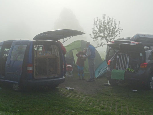 Morgennebel über unserem "Camp"