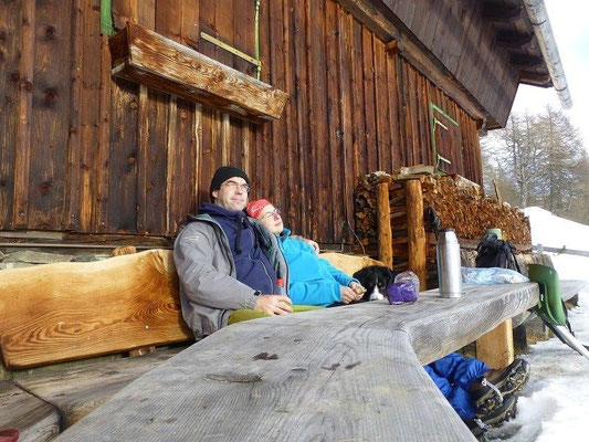 Einsame Rast an der Gottschaunalm...