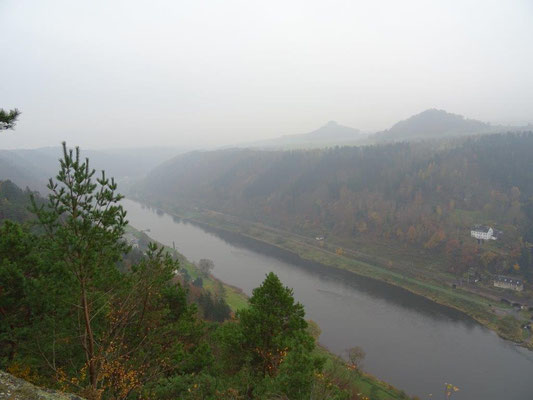 Blick von der kleinen Bastei Richtung Schmilka