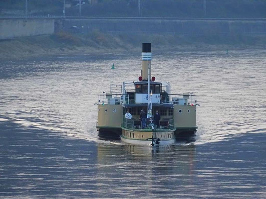 Raddampfer auf der Elbe