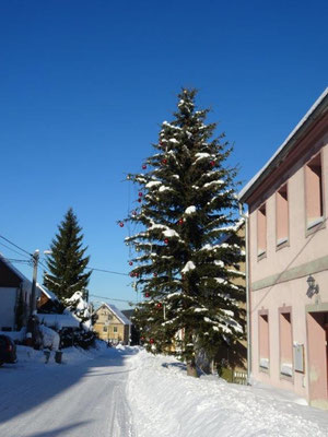 Geschmückter Christbaum in Christophhammer