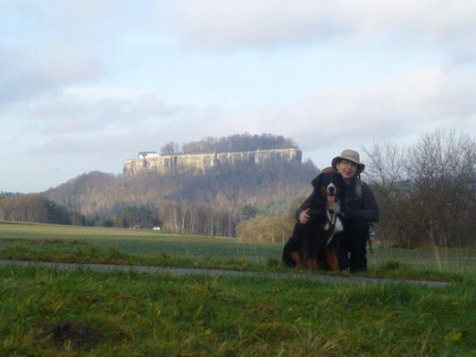 Blick hinüber zur Festung Königstein