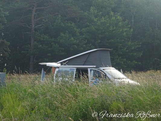 Stellplatz hinter den Dünen