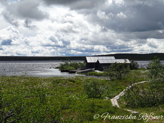 Fischerhütten am Rösjöarna