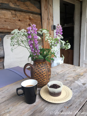 Kaffee und Kuchen auf der Alpaka-Ranch