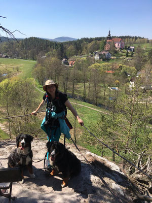 Blick auf Srbská Kamenice 