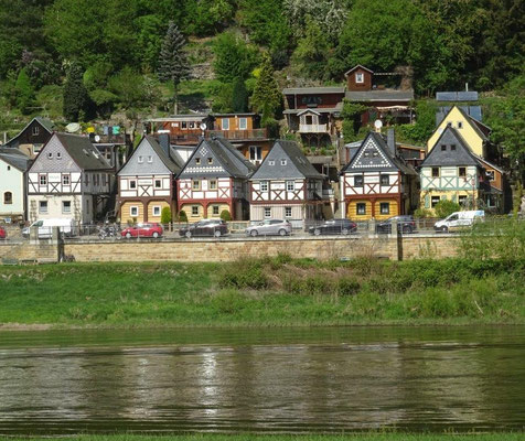 Die berühmten Umgebindehäuser in Postelwitz bei Bad Schandau