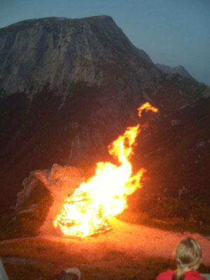 Bergfeuer auf dem Jenner