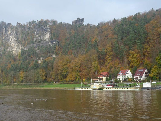 Raddampfer auf der Elbe