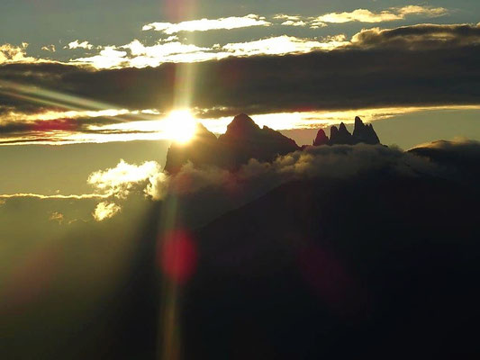 Sonnenaufgang an den Geislerspitzen