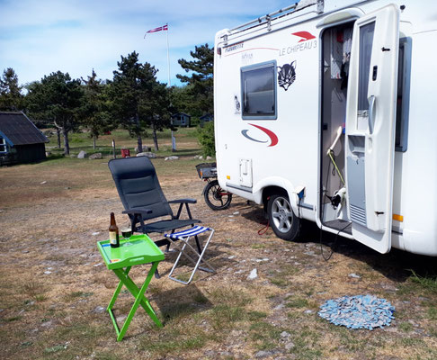 auf dem Campingplatz von Nexø