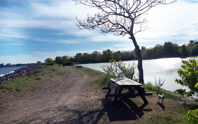 Steinbruchsee und gleich daneben die Ostsee