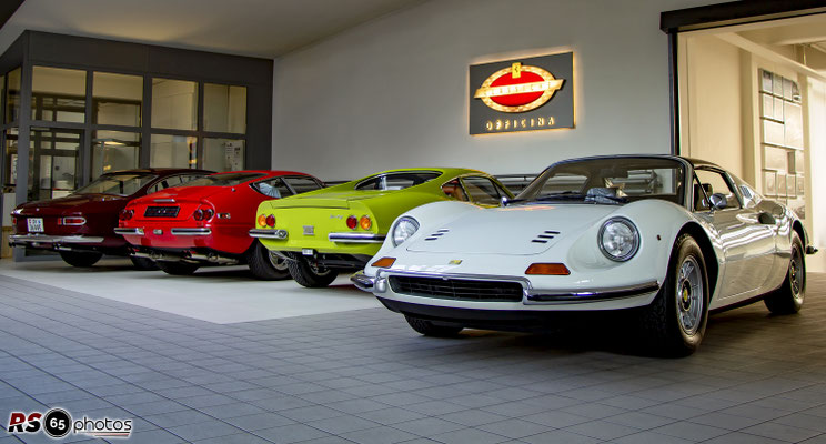 Ferrari 330 GTC - Ferrari 365 GTB/4 Daytona - Ferrari Dino 246 GT/Verde Germoglio - Ferrari Dino 246 GT - Niki Hasler AG - Official Ferrari Dealer Basel