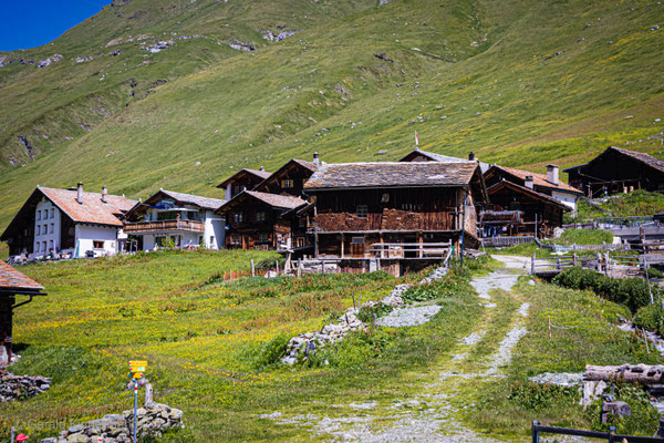 Juf, höchstes Dorf Europas, 2126 m ü. M.; Schweiz