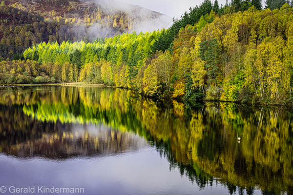 Loch Faskally, Spiegelung