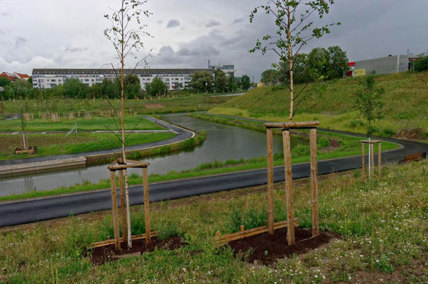 Die Verbindung des neuen Stadthafen Lindenau zum Karl-Heine Kanal