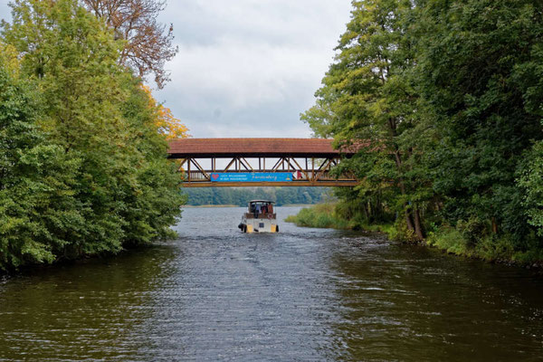 Auf dem Weg in den Schwedtsee mit den Marinas von Fürstenberg