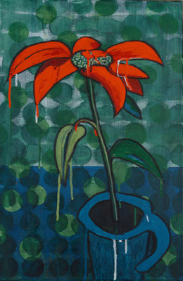 Rote Blüte | 60x40 | 2022