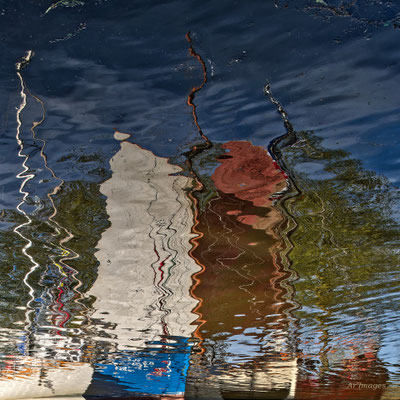 2025-045 _ Reflets de gréements anciens, Redon (35) _ 100 * 100 cm _ 100 €___VENDUE 