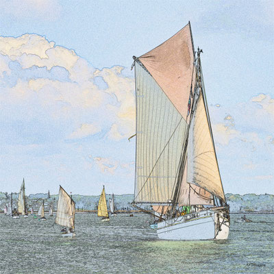 2025-070 _ Le Biche, Fête du Golfe (56) _ 73 * 73 cm _ 70 €