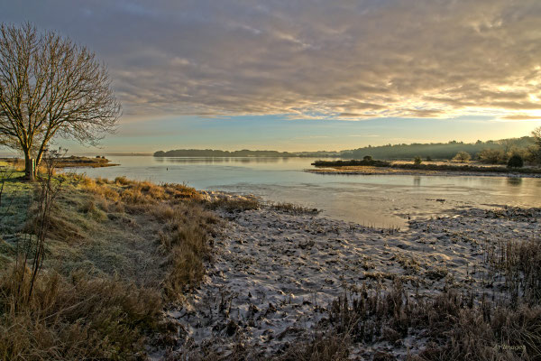2026-49 _ Paysage gelé, Pointe de Bénance (56), Hiver _ 80 x 120 cm _ 100 €