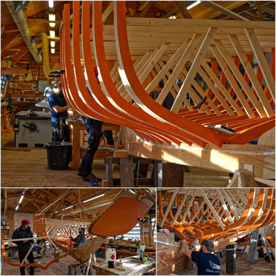2025-029 _ Fabrication d’une coque, école de charpente marine Skol ar Mor, Mesquer (44)  _ 100 * 100 cm _ 100 €