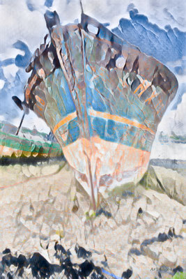 2025-130 _ Hommage à Paul Gauguin, Camaret-sur-Mer (29) _ 40 * 60 cm _ 45 €__VENDUE