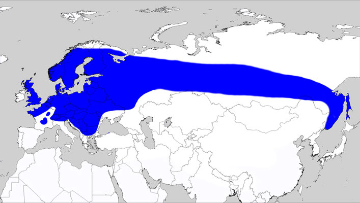 Sa carte de répartition.