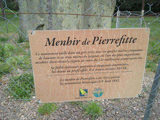 Menhir dit Pierre-Fitte (Saint-Cyr)