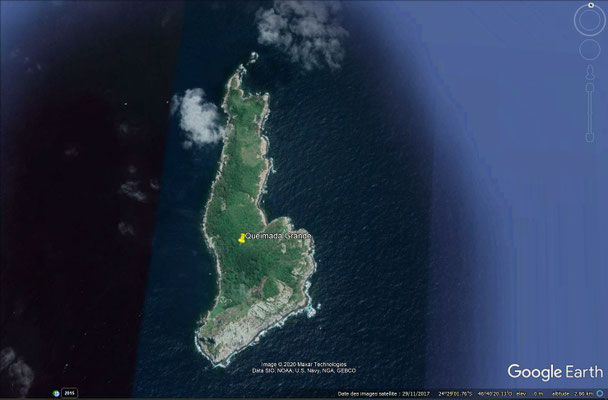 Vue satellite de l'île.