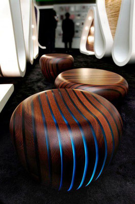 Bright Woods Collection Light Up LED Stools/Coffee Tables.