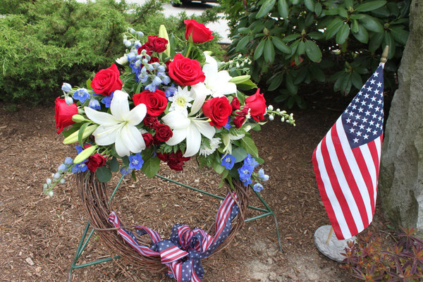 Wreath by Carlone's Florist.  Photograph taken by Carolyn