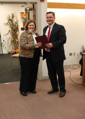 Keith Hamilton and Alice Perras accepting for her husband Wayne.