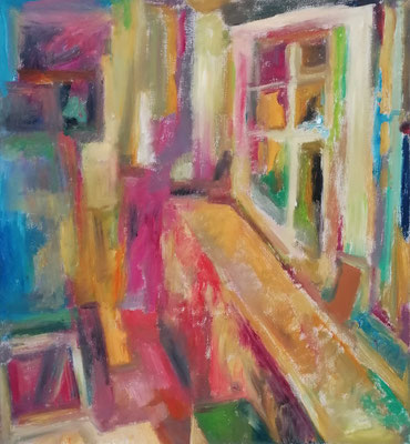  Im Atelier (Malerhäuschen) 2010, Öl auf Leinwand, 65 x 50 cm, WV 520