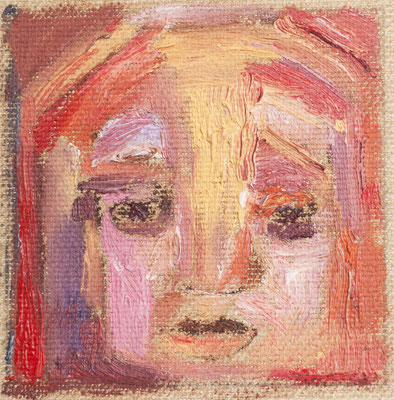 Erleuchteter, 2017, Öl auf Leinen, 7.5 x 7.5 cm