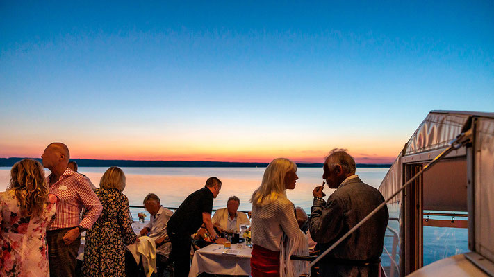 Geburtstagsfeier | Dampferfahrt | Gäste | Ammersee | Sonnenuntergang