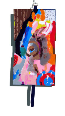 Dossier peinture - 2010 - Acrylique sur pochette cartonnée - 73 x 60 cm