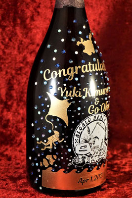 ドンペリ ワイン シャンパン 酒 オリジナル ボトル ロゴ 写真 名前 名入れ おしゃれ 東京 スワロフスキー オリシャン ノベルティ