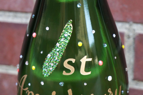 オリシャン オリジナル シャンパン ワイン 酒 ボトル 名入れ ロゴ スワロフスキー 写真 おしゃれ ノベルティ 記念品 開店祝 周年祝