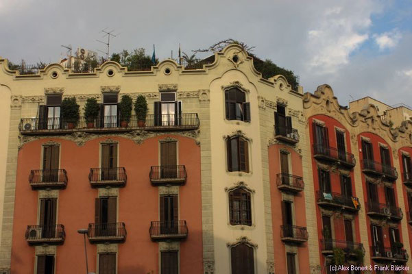 Barcelona 2015, Hausfassade in Eixample