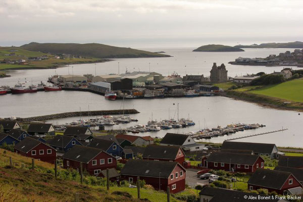 Grönland 2019, Shetland, Blick auf Scalloway